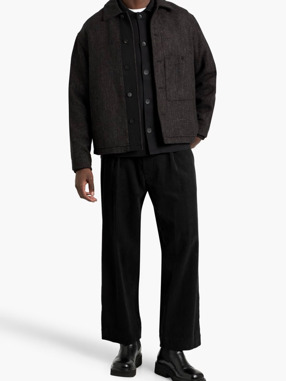Le 17 Septembre Men's navy Corduroy Pants - Classic Wide-Leg